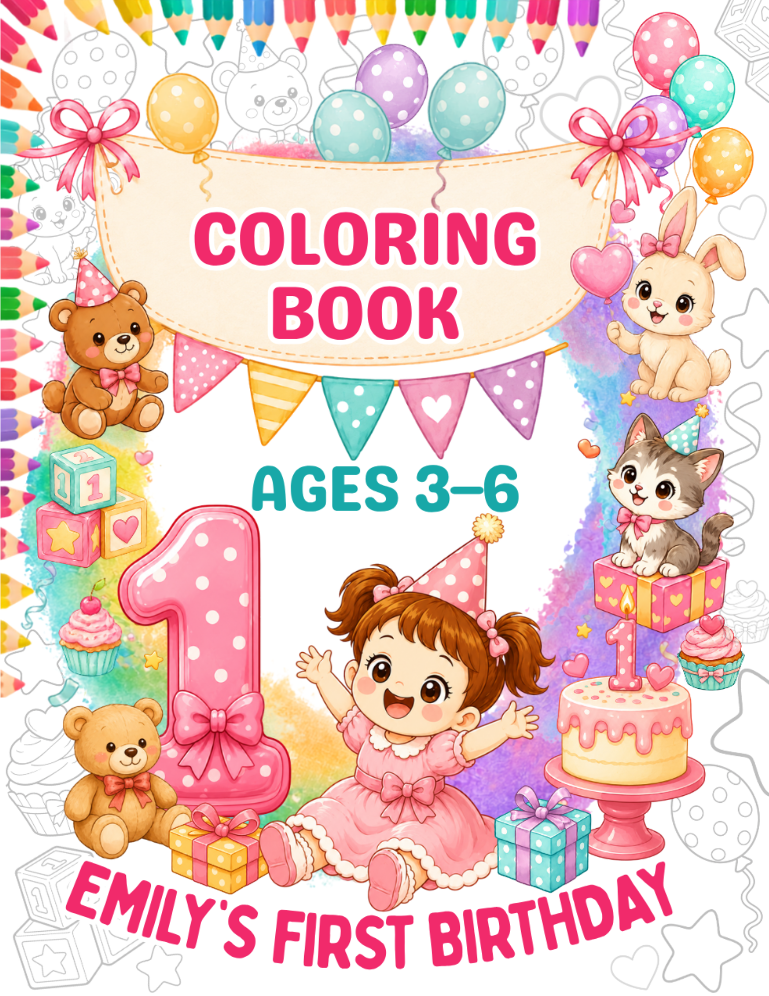 Book cover: Emily’s First Birthday